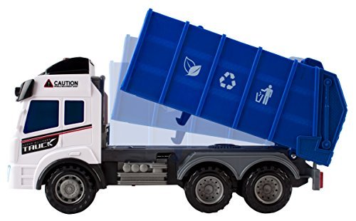 blue recycle truck toy